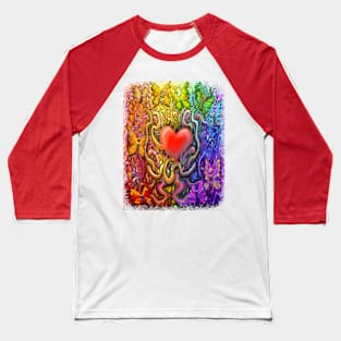 Interconnected Rainbow Valentine's Magic Baseball T-Shirt